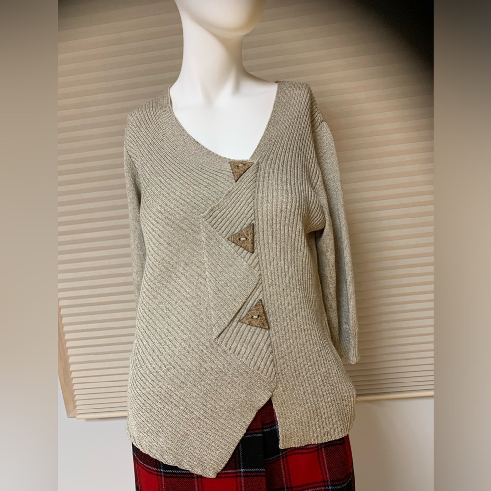 Putorti Women’s Sweater Size L/G Tan like New